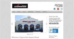 Desktop Screenshot of cypressautorepair.com